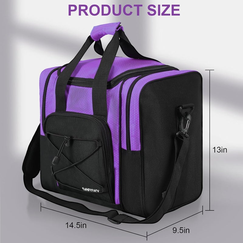 DAFISKY Bowling Ball Bag for Single Ball - Bowling Bag Tote for 1 Ball and Shoes with Padded Holder, 2 Pockets Fits Men & Women bowling Shoes Up To Mens Size 14 - Image 2